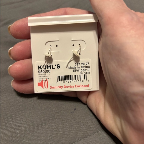 Sterling Silver Snowflake Earrings - Picture 3 of 7